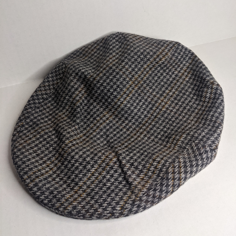 BORSALINO DORIA PLAID FLAT CAP SIZE 7 1/2